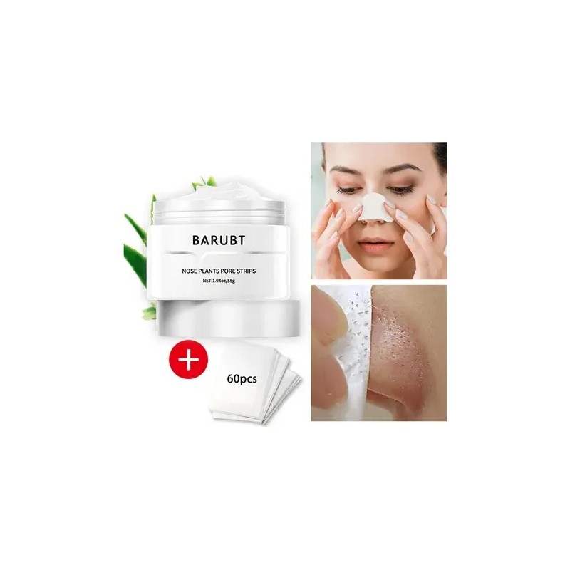 Barubt Mascarilla Para Puntos Negros 55g + 60 Pzs Papel
