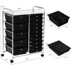 LUARANE Rolling Cart with 15 Drawers, Craft Storage Cart with