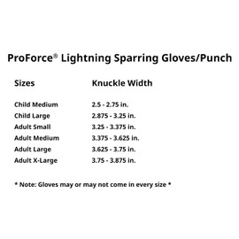 Proforce Lightning Sparring Gloves/Punches - Silver