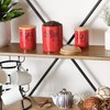 DII Kitchen Accessories Retro Collection, Ceramics, Canister Set, Red, 3