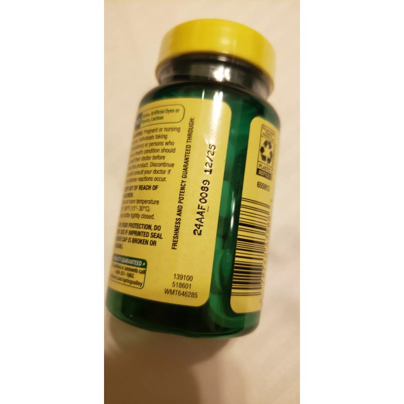 Spring Valley Vitamin B1 Tablets Dietary Supplement, 250 mg, 100