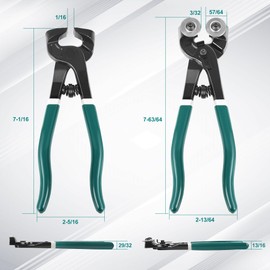 GINWORD 2Pcs Glass Tile Nippers Set, Heavy Duty Wheeled Glass Mosaic Nipper & Hd Ceramic Tile Nipper, Tile Cutter, Mosaic Cutter Tool for Cutting Glass Mosaic, Ceramics, Stone, Metal