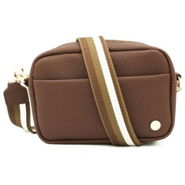 Crossbody Bags for Women - Willow Convertible Crossbody Purse by modern+chic, Wear on Shoulder or as Belt Bag, Made of Vegan Leather with Adjustable Strap and Exterior/Interior Pockets (Coffee)