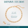 Dremmy Studios Gold Bracelet for Women 14K Gold Plated Round