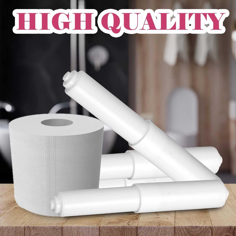 2 Pack White Toilet Paper Holder,Plastic Toilet Tissue Roll Holder
