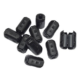 Topnisus [Pack of 10] Clip-on Ferrite Core Ring Bead Anti-Interference High-Frequency Filter RFI EMI Noise Suppressor Cable Clip (13mm Inner Diameter)