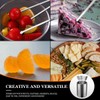 DOERDO Decor Cocktail Picks Stainless Steel Fruit Toothpicks Sandwich Appetizer