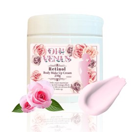 OH! VENUS Body Makeup Cream, 8.8 oz (250 g), Rose Fragrance, Body Cream, Moisturizing, For Calves, Thighs, Butt