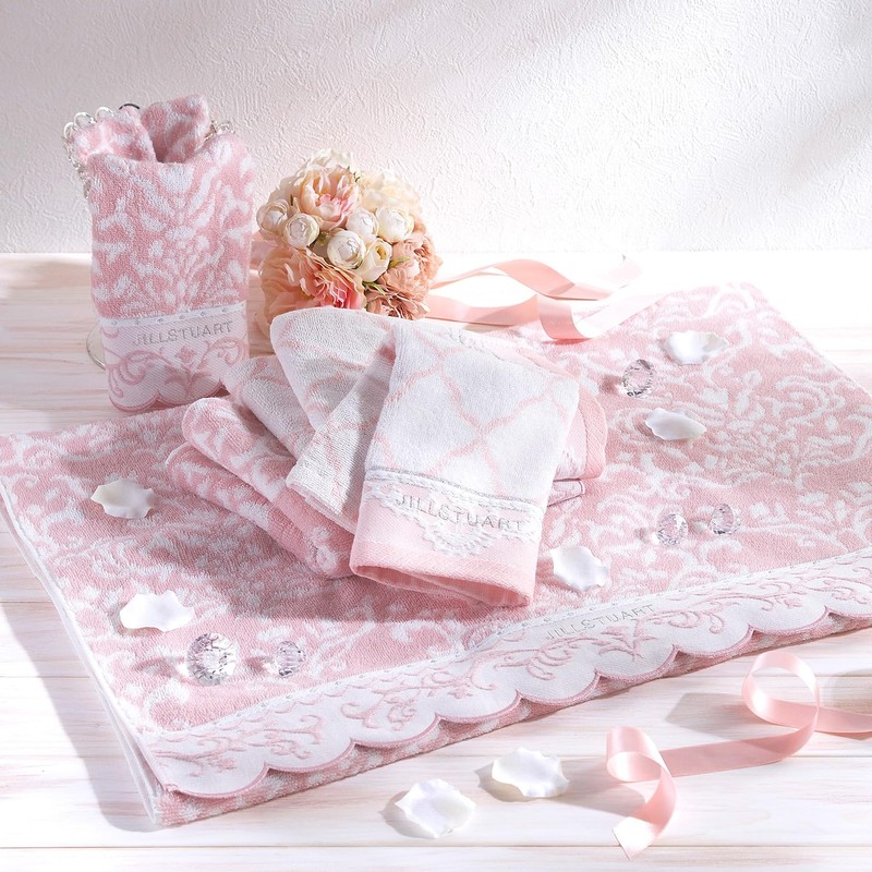 JILL STUART 58-3219250 Bloom Ornament, Towel Gift, Face Towel, 2P