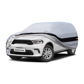 Holthly Holthly 10 Layers SUV Car Cover Custom Fit for Dodge Durango (2004-2024) Waterproof All Weather for Automobiles, Outdoor Full Cover Rain Sun UV Protection.Silver
