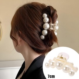 PACTIV 2023 Korean Fashion Hair Clips Claw Women Shiny Diamond Pearl Butterfly Metal Hollow Clip Luxury Hair Accessories(2 Pack)