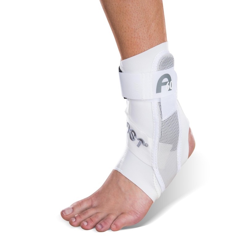 AIRCAST A60 Ankle Support Brace, Left Foot, White, Medium