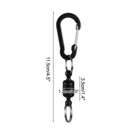 Magnetic Carabiners, 2/ 4Pcs Magnetic Net Release Quick Release Keychains for Fishing, Camping, Hiking, Biking