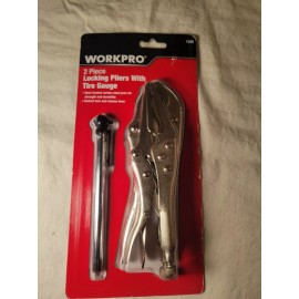 Workpro NEW Workpro 3 piece set locking pliers("vise grips")6.5" and 7" with tire guage
