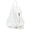 Caspar TL789 Women's Elegant Genuine Leather Backpack Standard Size, White