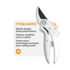 Fiskars Bypass Pruner with PowerLever, Lightweight Garden Shears, White