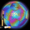 ZestPulse Holographic Reflective Soccer Ball Size 5 for Adults, High