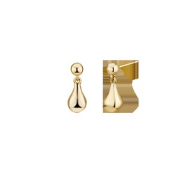 Gold&Deer 14K Goldfield Melting Drop Earrings White Gold / 골드앤디어 14K 골드필드 멜팅 드롭 귀걸이 화이트골드