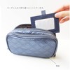 At First AF8339 Double Zipper Pouch, Clarte, Shiny Blue