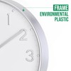bakbrand Wall Clock Silent Modern Round Decor Clock Non-Ticking Battery