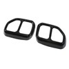 2pcs Gloss Black Car Tail Exhaust Pipe Cover Trim Stainless