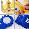 Birthday King Crown Sash and Button Pin Set for Boys