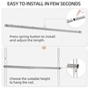 STORAGE MANIAC Hanging Closet Rod, Adjustable Width and Height Closet