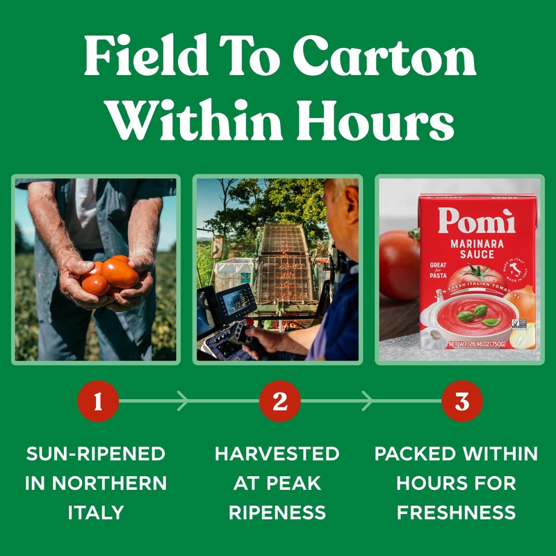 Pomì Marinara Sauce 26.46oz (Pack of 12) - Made in