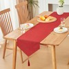 WAITER TREE Linen Style Table Runner with Tassels Washable Rustic