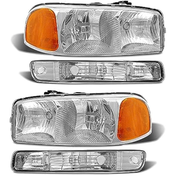 compatible with 1999-2006 Sierra Headlight Assembly for 99-06 GMC Sierra