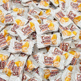 Orange Hard Candy 8oz – Real Creme Flavor, Individually Wrapped, Old Fashioned Candies in Resealable Bag