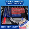 PRRPRR 8PS Magnetic Wrench and Socket Organizer Set, Tool Trays