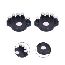 2Pcs Piano Finger Trainers ABS and Silicone Hand Grip Exerciser Piano Correctors Orthotic Tools for Strength Training(black)