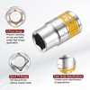 sourcing map 5pcs 1/2" Drive 6 Points Socket 13-17mm Metric