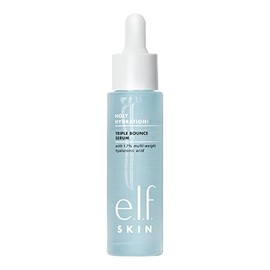 e.l.f. SKIN Holy Hydration Triple Bounce Serum, 1.7 Hyaluronic Acid Serum For Plump, Bouncy Skin, Great For Hydrating Dry Skin, Vegan  Cruelty-Free   