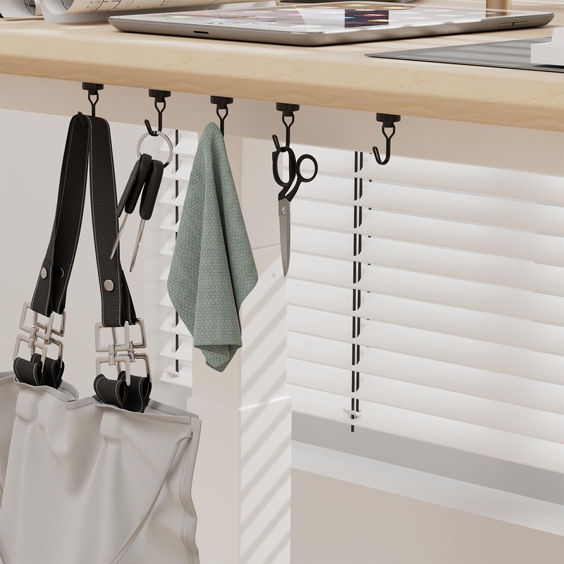 Homion Magnetic Hooks, Stainless Steel, Rust Free, Includes Magnets, Vertical