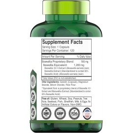 tnvitamins Boswellia Serrata Herbal Extract Capsules 1200 Mg Capsule-USA