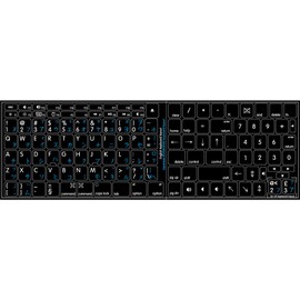 MAC English-Japanese Katakana Keyboard Stickers ON Black Background for Desktop, Laptop and Notebook