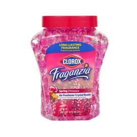 Clorox Fraganzia Crystal Beads Air Freshener in Spring Scent - Long-Lasting Room Deodorizer - Odor Eliminator Gel Beads to Freshen Home, Car, or Office, 12 Fl Oz - 12 Pack