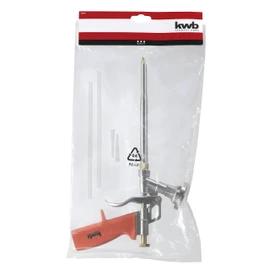 Kwb PU Building Foam Gun Made of Metal, Professional Dispensing Gun with Ergonomic Plastic Handle, for Building Foam Cans