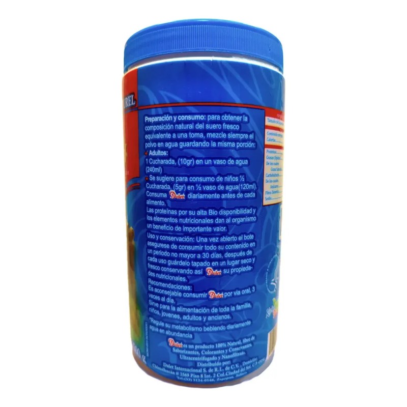 Dulet - Lactosuero Suizo Sabor Natural 500g - 500g -