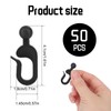 lasuroa 50pcs Plastic Hooks for Gazebo Curtains, Smooth Sliding Track