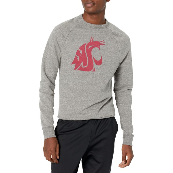 Blue 84 Men's Washington State Cougars Tri-Blend Crewneck Sweatshirt Vintage