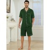 Veseacky Mens Pajamas Set Short Sleeve Soft Button Down Sleepwear