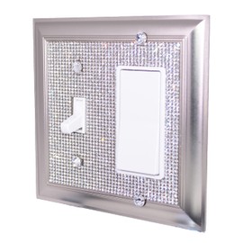Classy Bling Rhinestone Wall Plate Cover (Toggle Rocker)