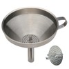 Norpro 5-Inch Stainless Steel Funnel with Detachable Strainer, Set of