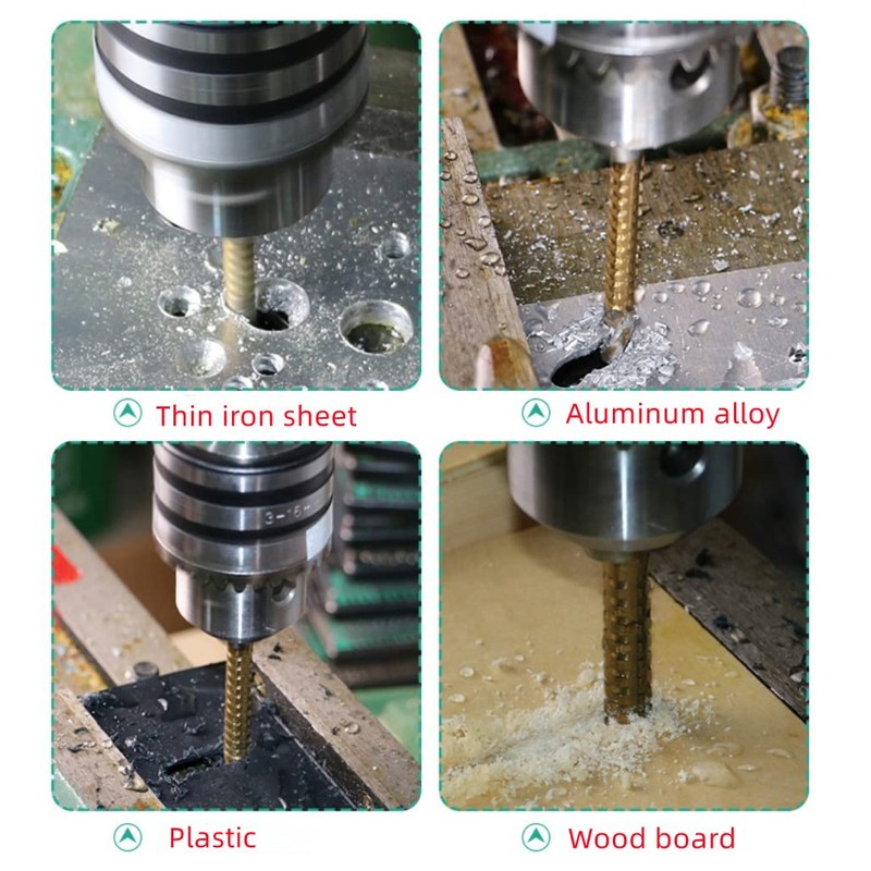Tsnamay 3-8mm Titanium HSS Drill & Saw Bit Set Cutting