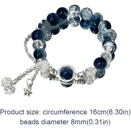 Bracelets for Women, Iridescent Pearl Bracelet with Sparkling Detail, Stylish Bracelet Clothing, Delicate Bangles, Accessories for Fashion Enthusiasts, Adjustable, Glass Metal Crystal, Agate