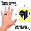 GRITKULTURE Thin Blue Line Heart Decals 4x3.6 Inch Window Decals