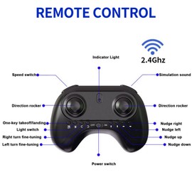 Remote Control Drone, 2.4G Headless Remote Control Quadcopter for Boys Girls Kids Rechargeable Pterosaur Toy with Simulated Sound LED Lights 2 Battery
